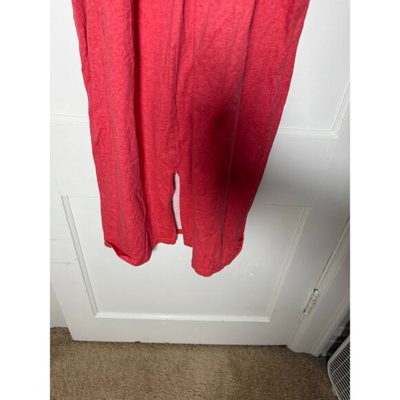 Vintage Y2K Tropical Escape Coral Red Midi Tank Fish Coastal Beach Dress MED - Picture 4 of 8